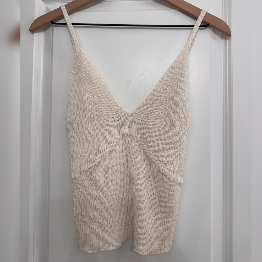 Zara Cream Knit Tank Top